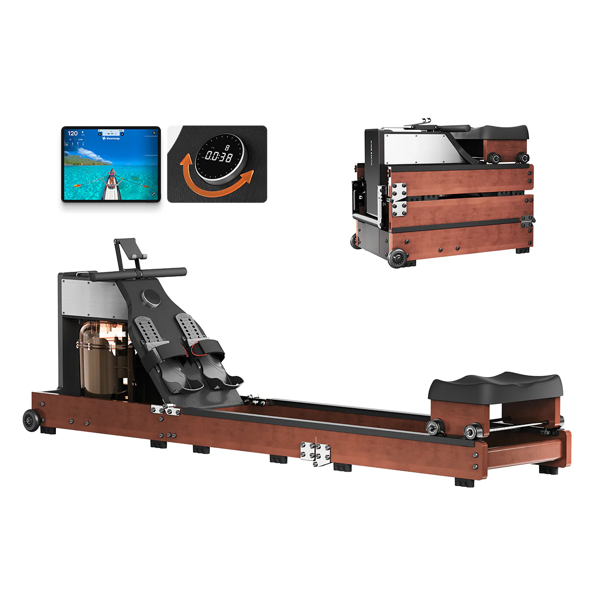 WM10 Foldable Water & Magnetic Rowing Machine - Image 5