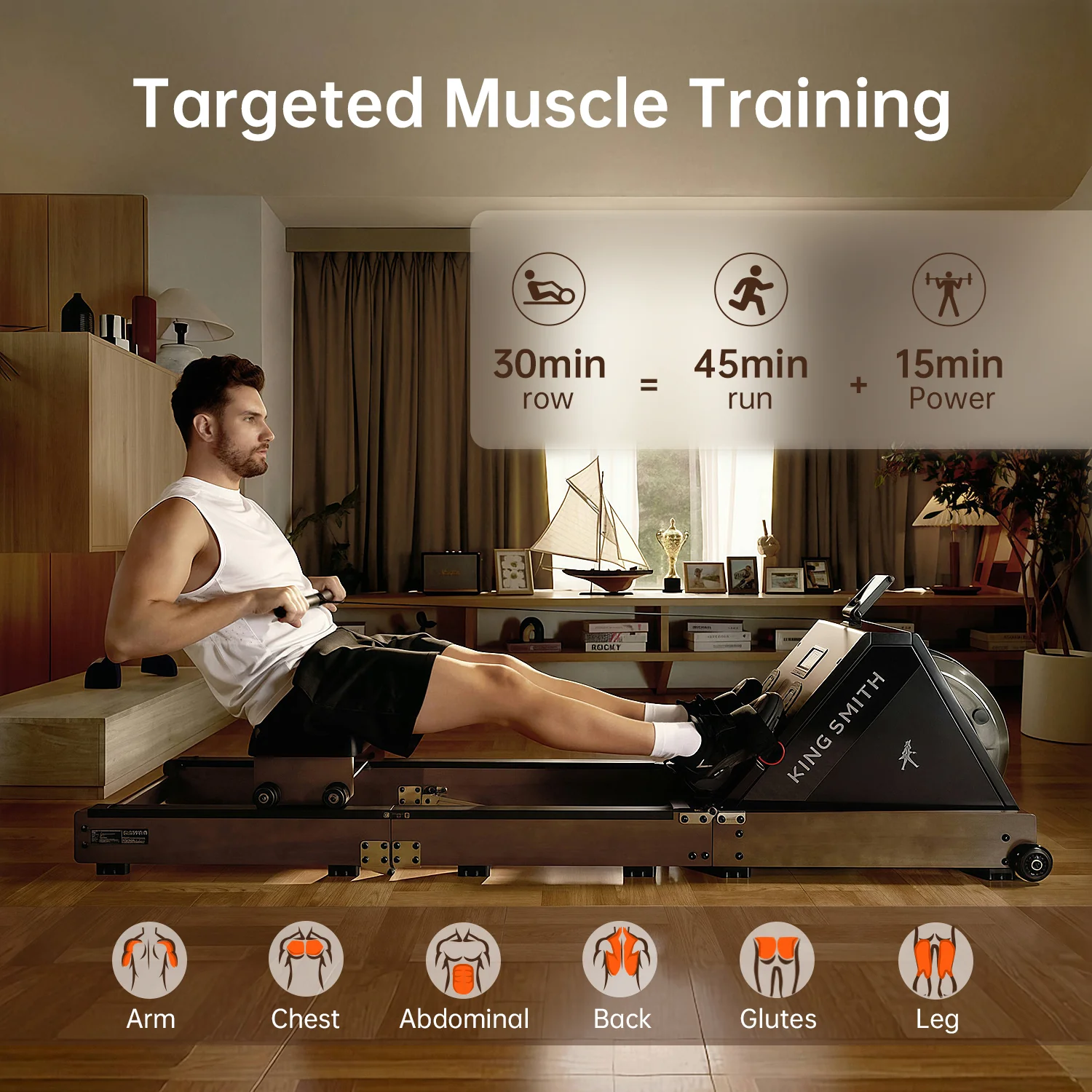 WR20 Foldable Water Rowing Machine - Image 11