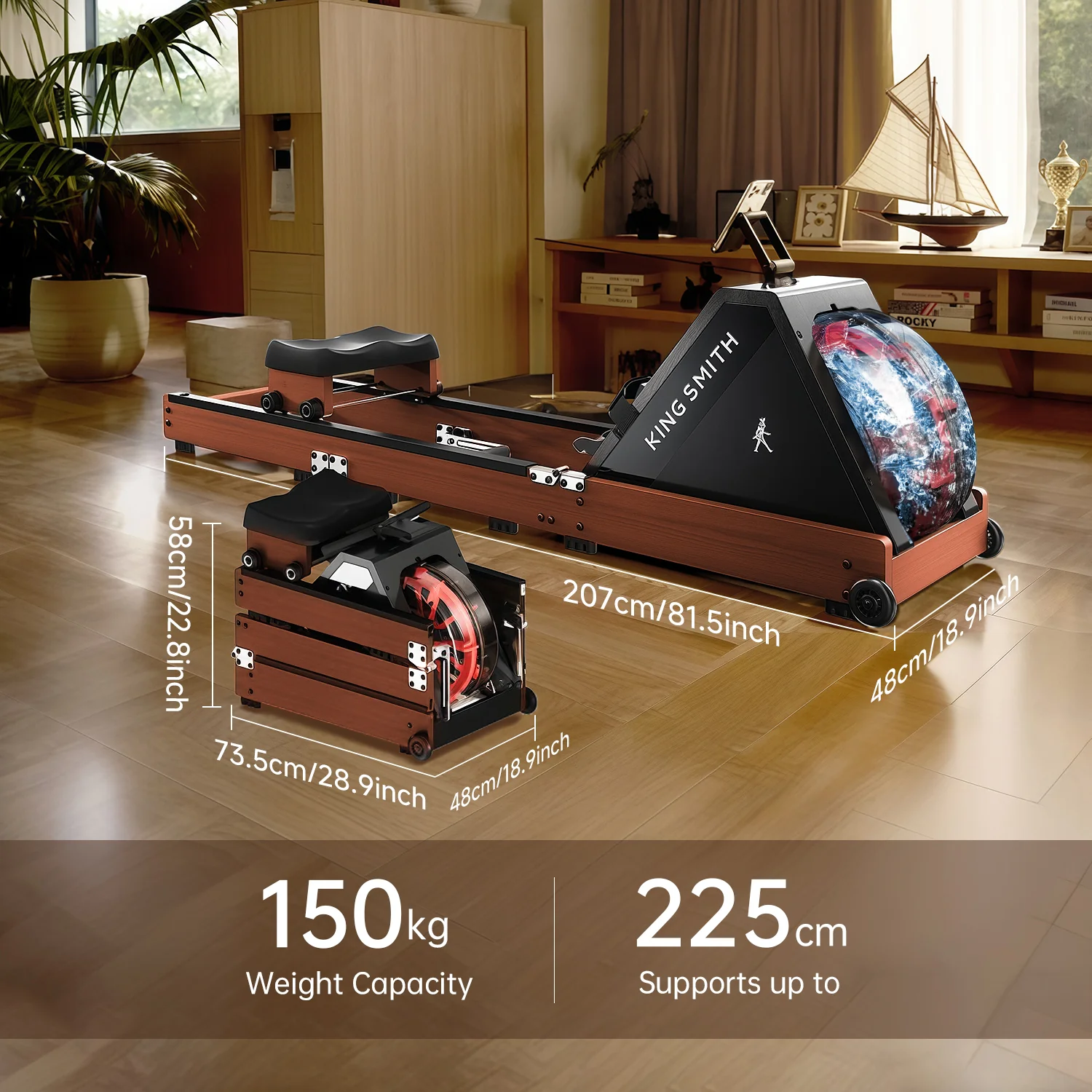 WR20 Foldable Water Rowing Machine - Image 20